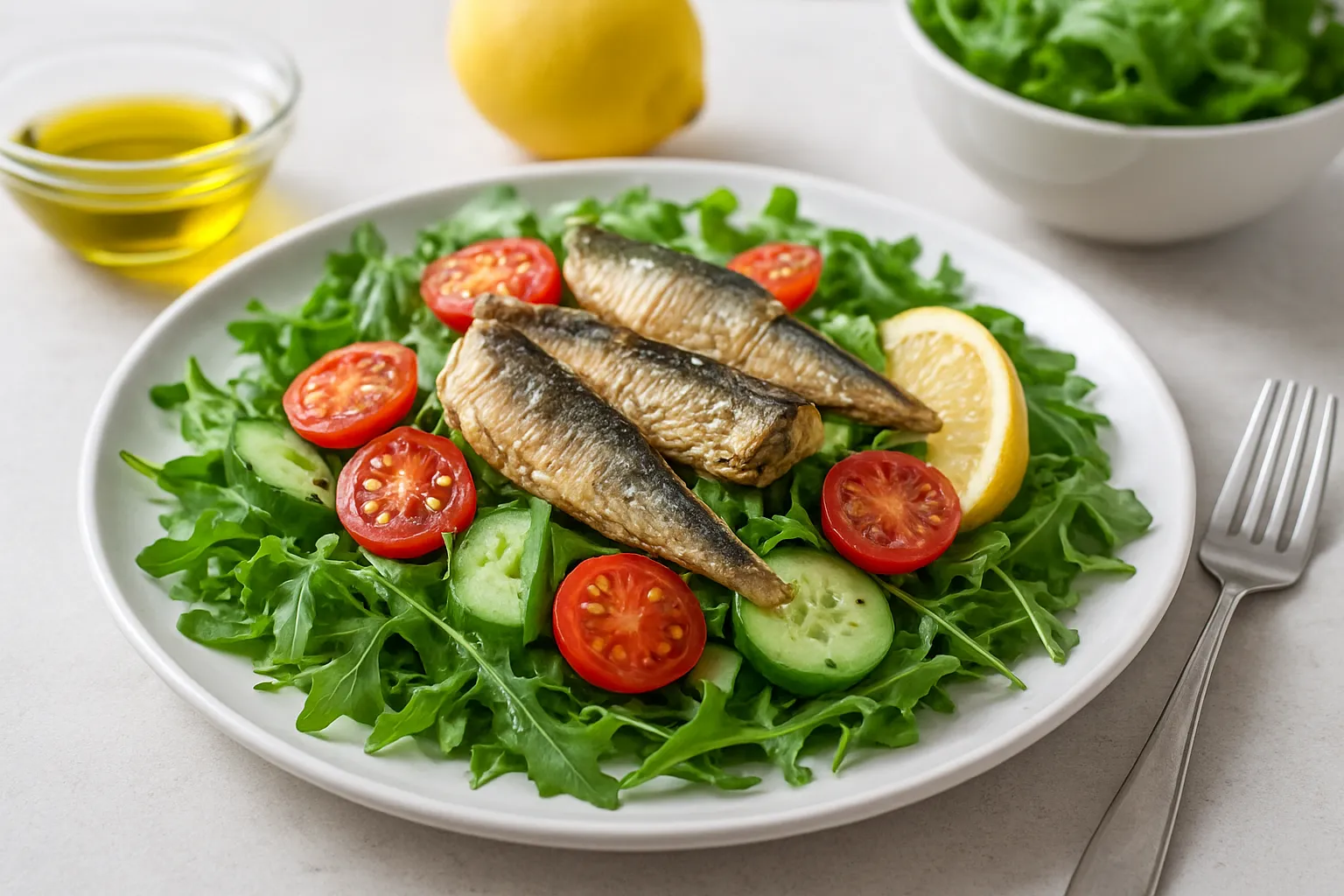 Sardine and Arugula Lemon Salad