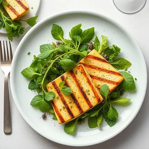 Grilled Halloumi & Watercress Salad