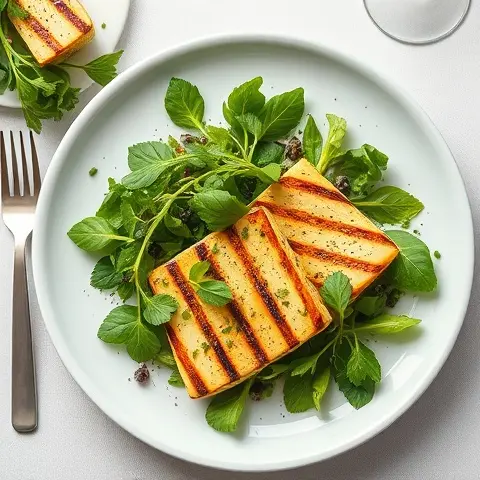 Grilled Halloumi & Watercress Salad
