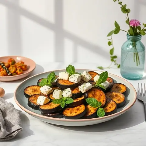 Mediterranean Eggplant & Feta Salad (No Sugar)