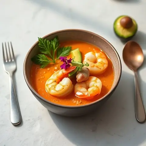 Brain-Boosting Shrimp & Avocado Gazpacho