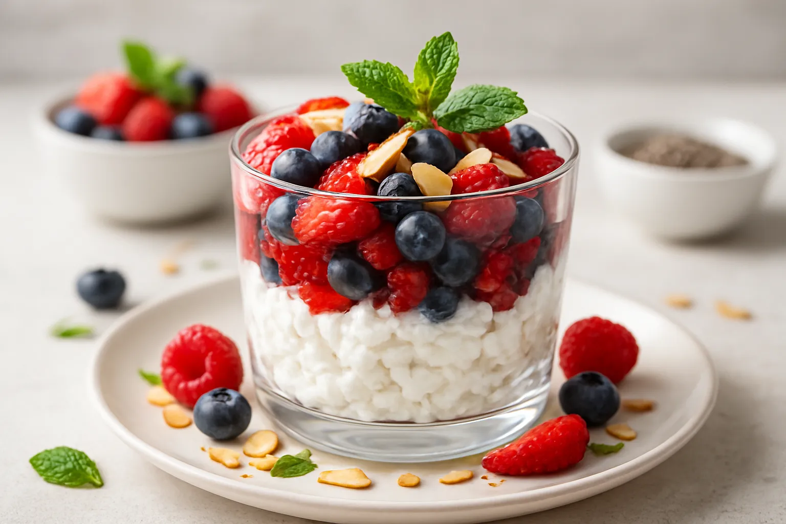 Cottage Cheese Berry Protein Parfait (No Sugar)