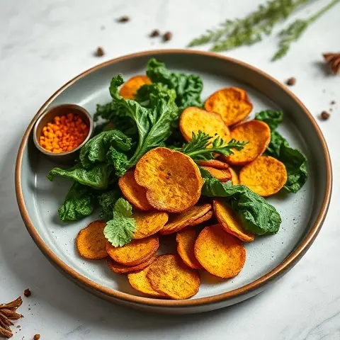 Curcumin Kale Chips with Black Pepper