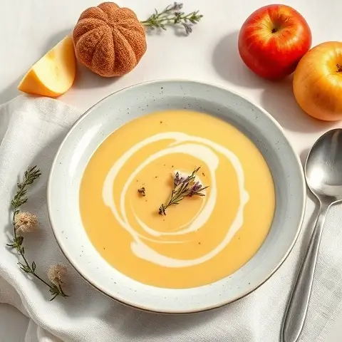 Celeriac & Apple Soup with Thyme