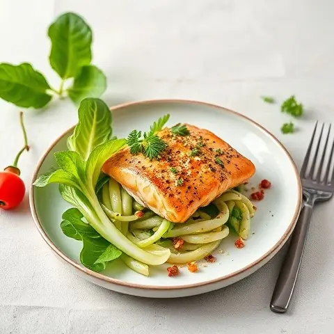 Thai Chili-Lime Salmon with Baby Bok Choy