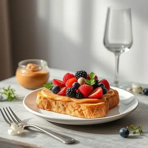 Peanut Butter and Berry Chia Jam Toast