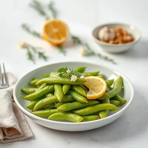 Lemon & Garlic Boiled Edamame