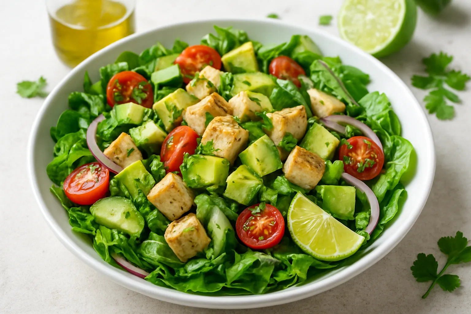 Chicken and Avocado Garden Salad