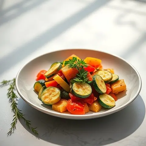 Herb-Garlic Zucchini & Bell Pepper Sauté