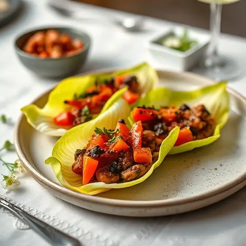 Roasted Pepper & Anchovy Tapenade on Endive
