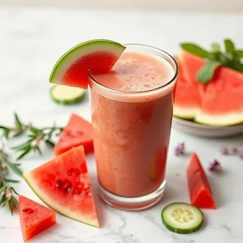 Watermelon Cucumber Cooling Hydration Smoothie
