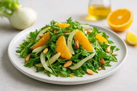Fennel, Rocket & Orange Salad with Toasted Almonds