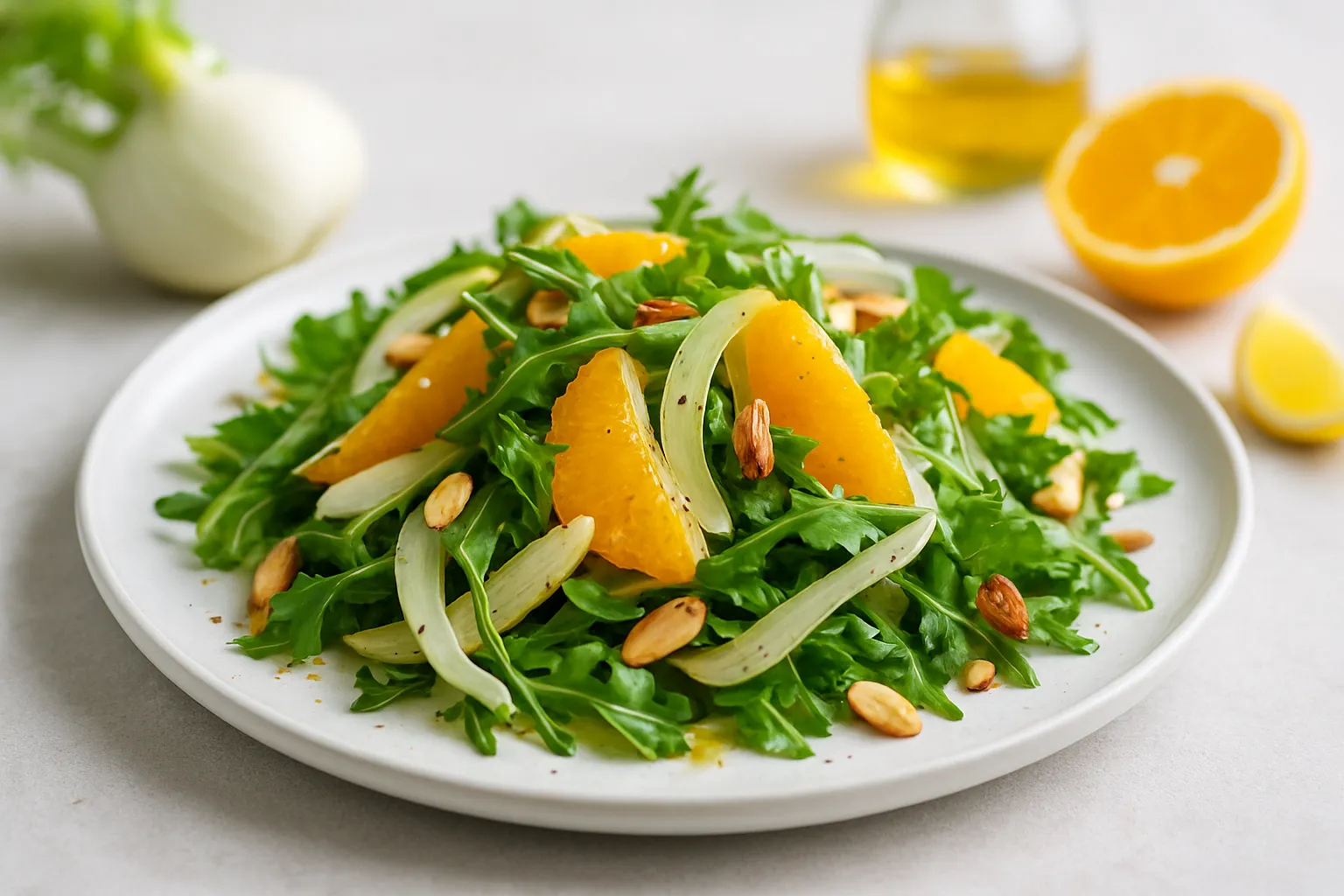 Fennel, Rocket & Orange Salad with Toasted Almonds