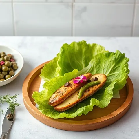 Sardine Avocado Lettuce Boats with Capers