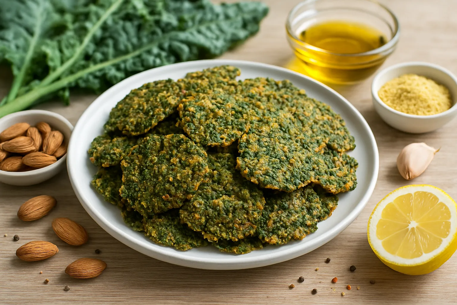 Kale & Almond Pesto Crisps