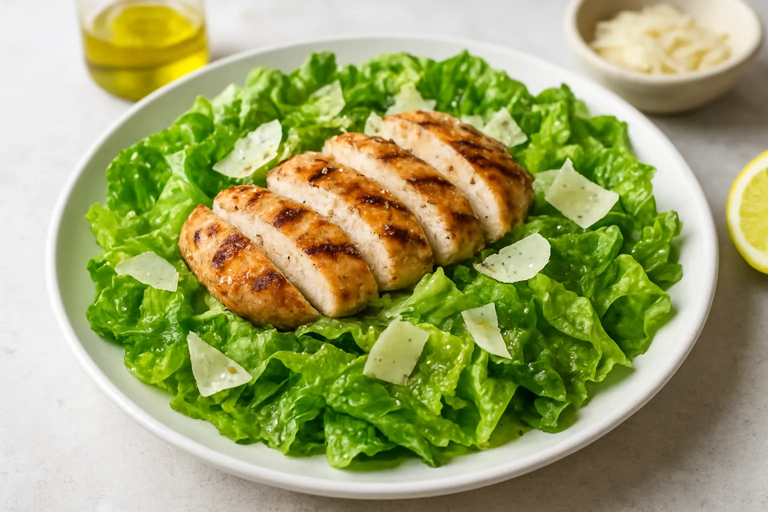 Grilled Chicken Caesar Salad (No Croutons)