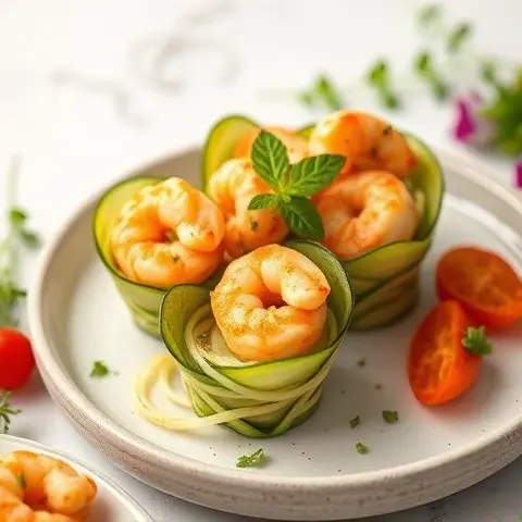 Shrimp and Zoodle Cups