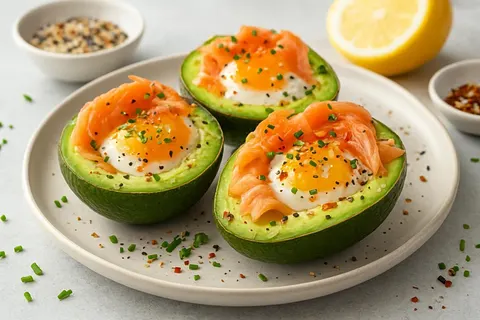 Smoked Salmon & Avocado Egg Cups with Everything Seasoning