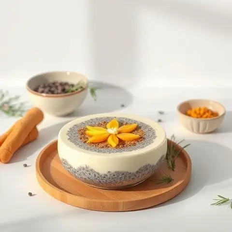 Chia-Flax Seed Pudding with Turmeric and Ginger