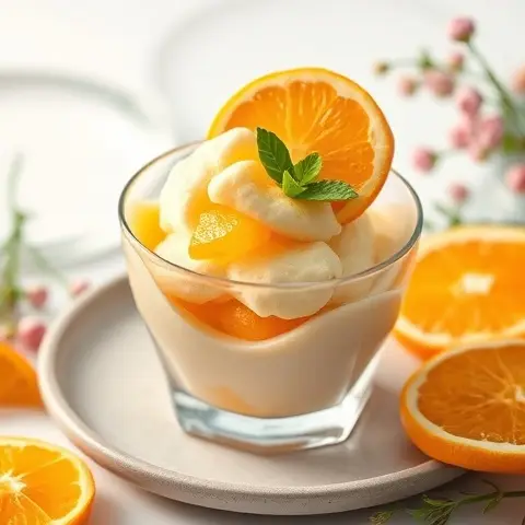 Zesty Orange Blossom Frozen Yogurt