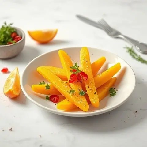 Zesty Sweet-Sour Mango Sticks with Chili Salt