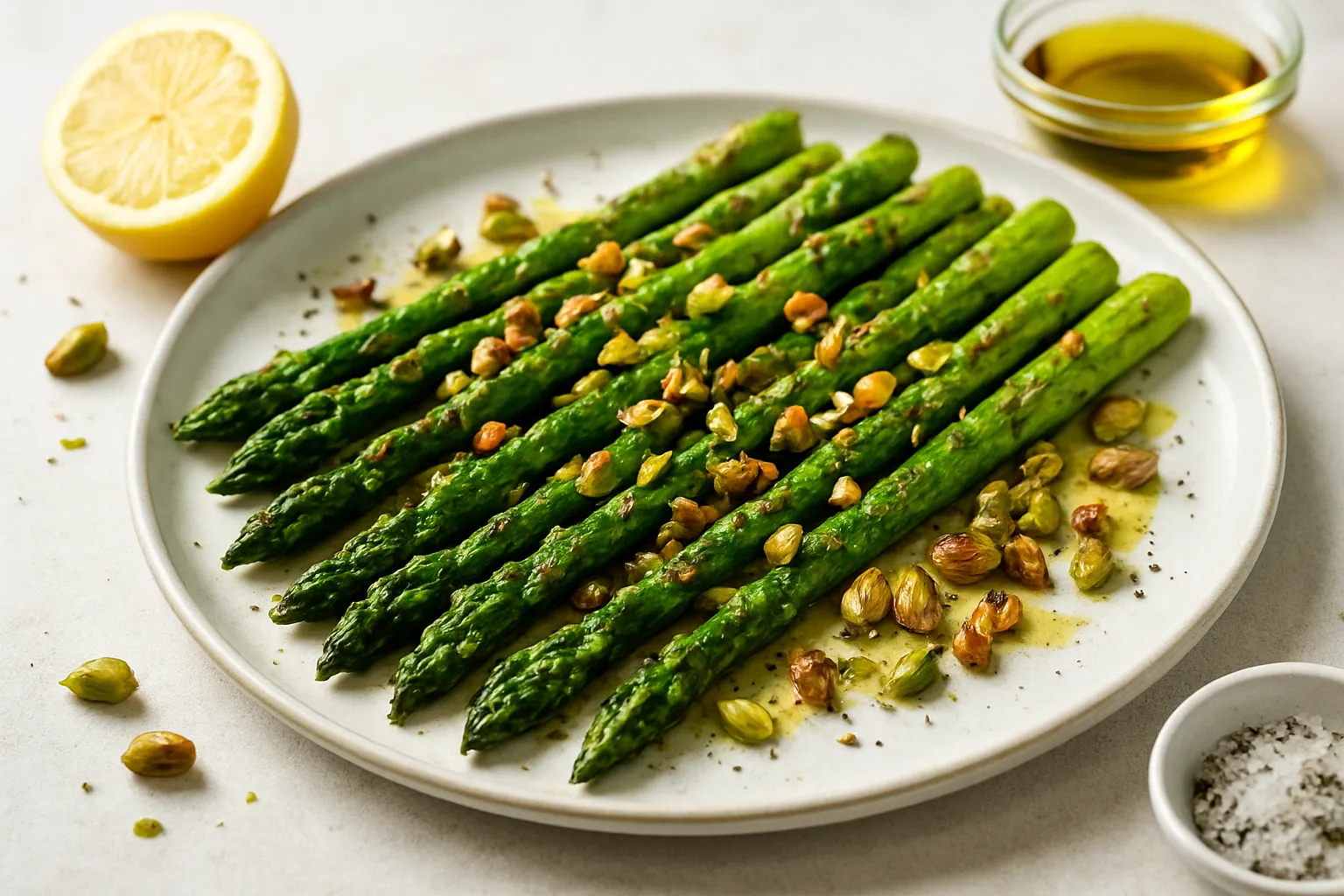 Grilled Asparagus with Pistachios