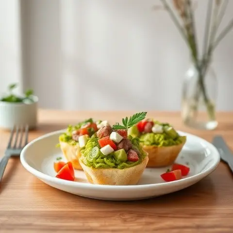 Sardine and Avocado Greek Salad Cups