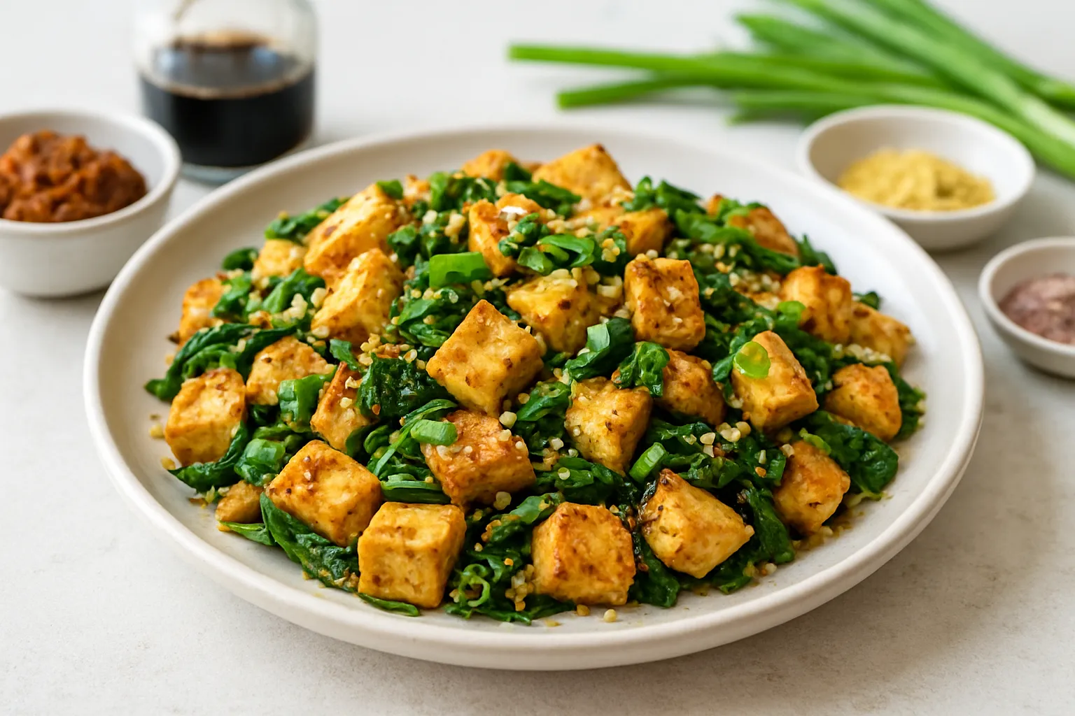High-Protein Miso Tofu Scramble