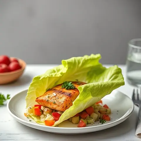 Cilantro-Lime Grilled Fish Lettuce Tacos