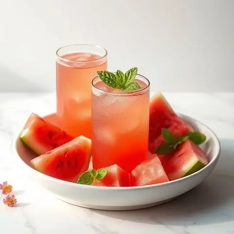 Refreshing Sparkling Watermelon Mint Cooler
