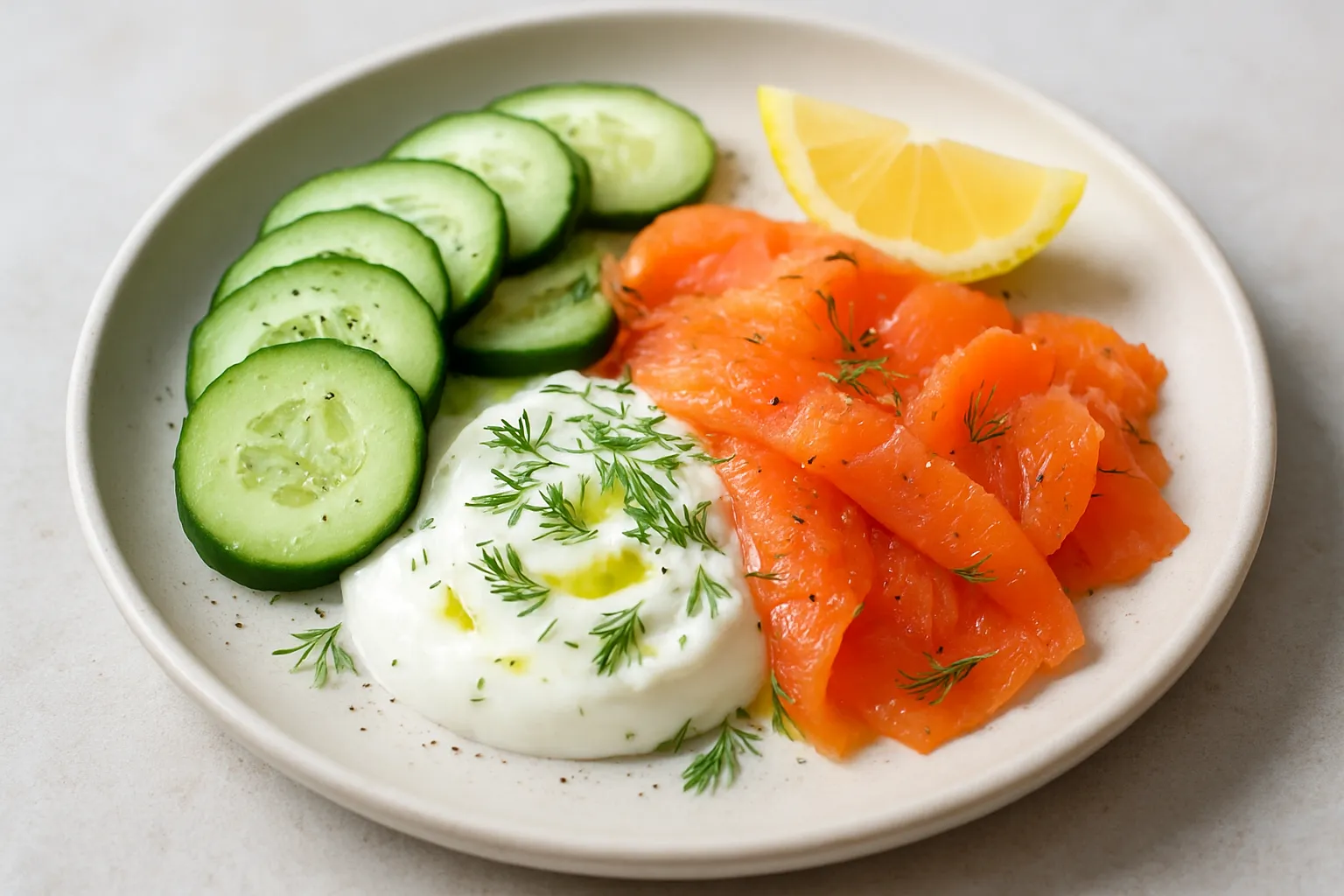 Smoked Trout & Cucumber Yogurt Plate