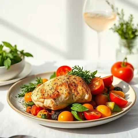 Provençal Herb Chicken with Ratatouille