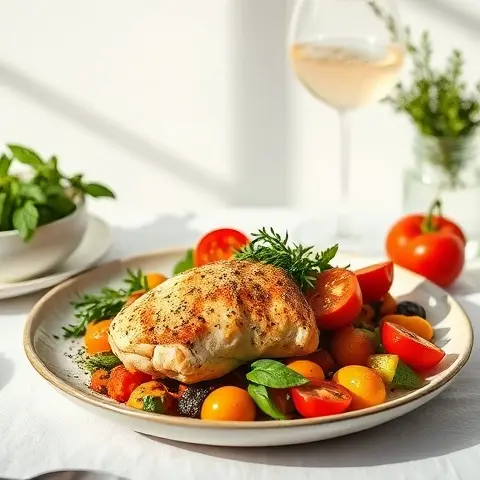 Provençal Herb Chicken with Ratatouille