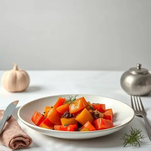 Bone Broth Roasted Bell Peppers with Garlic