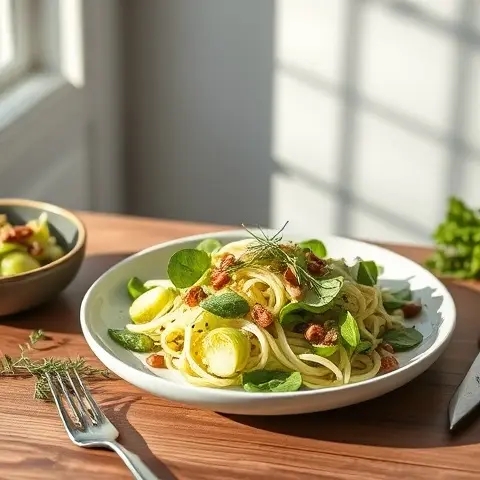 Shaved Brussels Sprout & Lemon Anchovy Salad