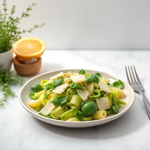 Shaved Brussels Sprout & Parmesan Salad with Lemon