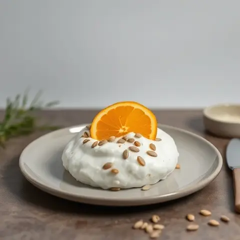 Lactose-Free Yogurt with Orange and Sunflower Seeds