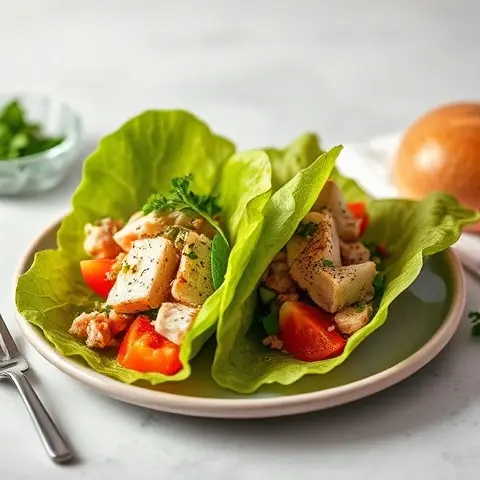 Tuna Nicoise Lettuce Cups