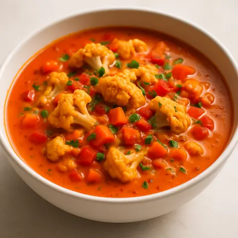 Spiced Cauliflower Red Soup