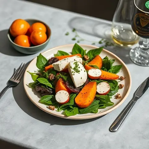 Roasted Pumpkin & Goat Cheese Salad