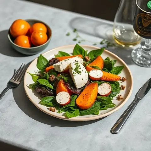 Roasted Pumpkin & Goat Cheese Salad