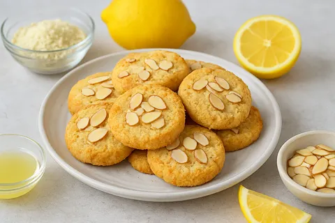 Lemon-Almond Flour Shortbread Bites (No Sugar)