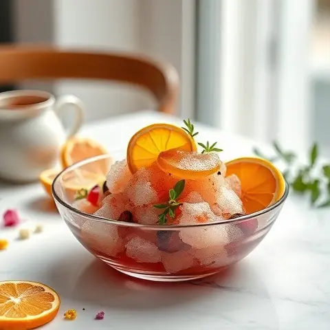 Refreshing Rooibos Honeybush Granita with Citrus