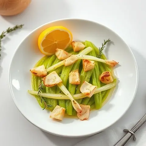 Lemon-Roasted Green Garlic with Thyme