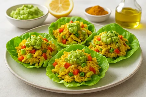 Turmeric Chicken Salad Lettuce Wraps