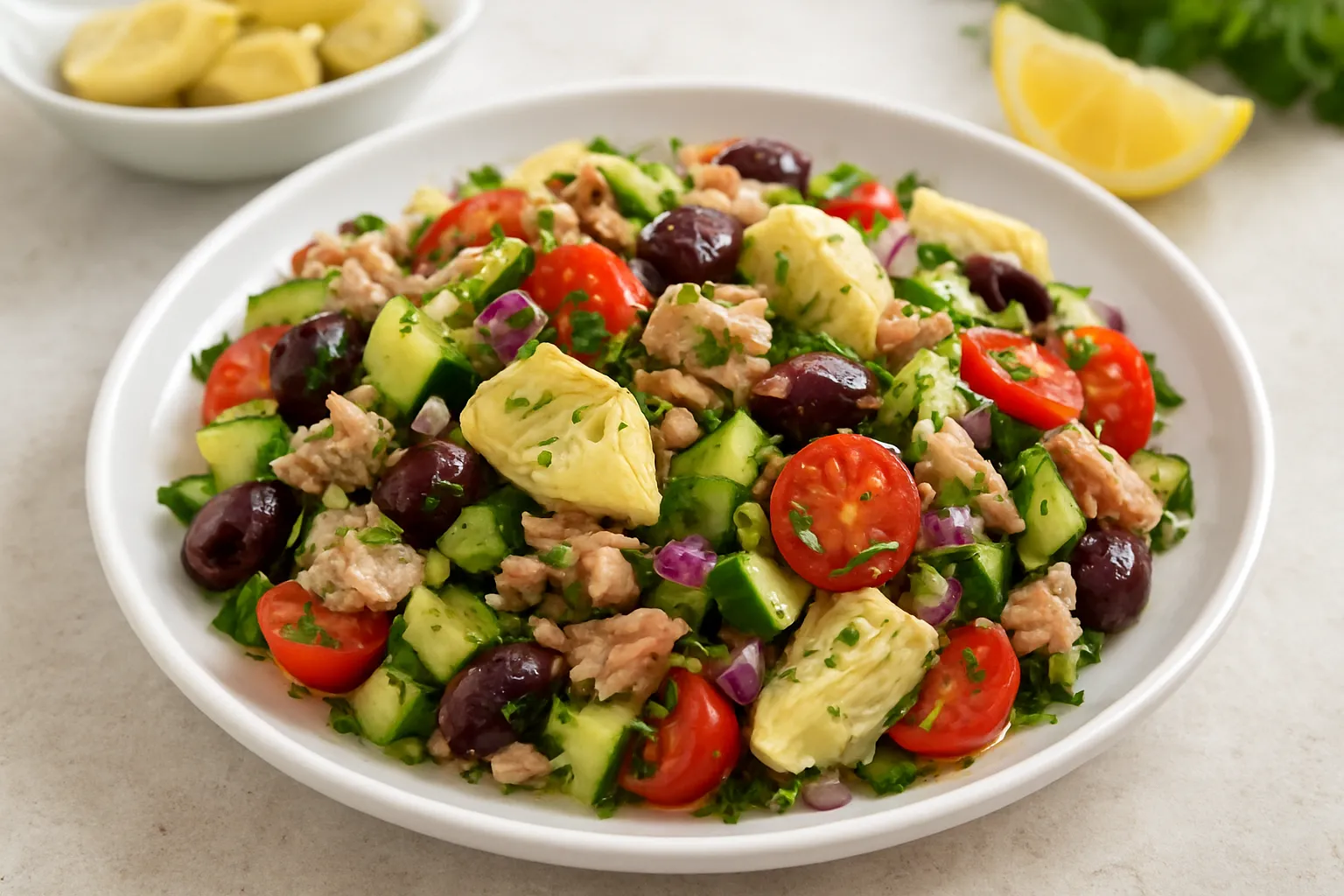 Mediterranean Tuna & Artichoke Salad