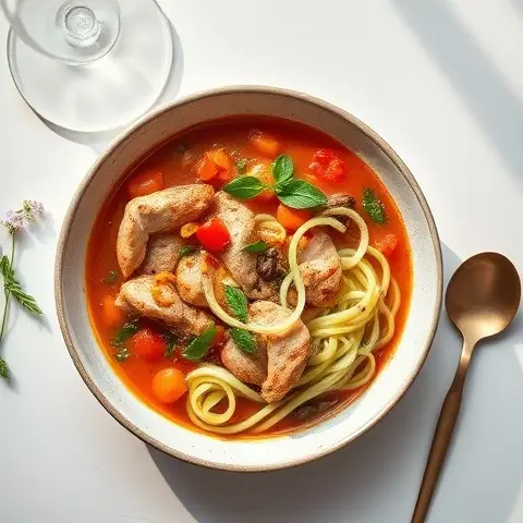 Turkey and Zoodle Minestrone (No Beans)