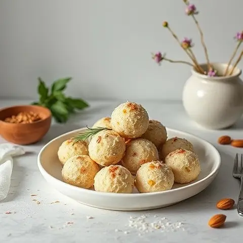 Cardamom Coconut Ladoo (No Sugar, Almond Flour)