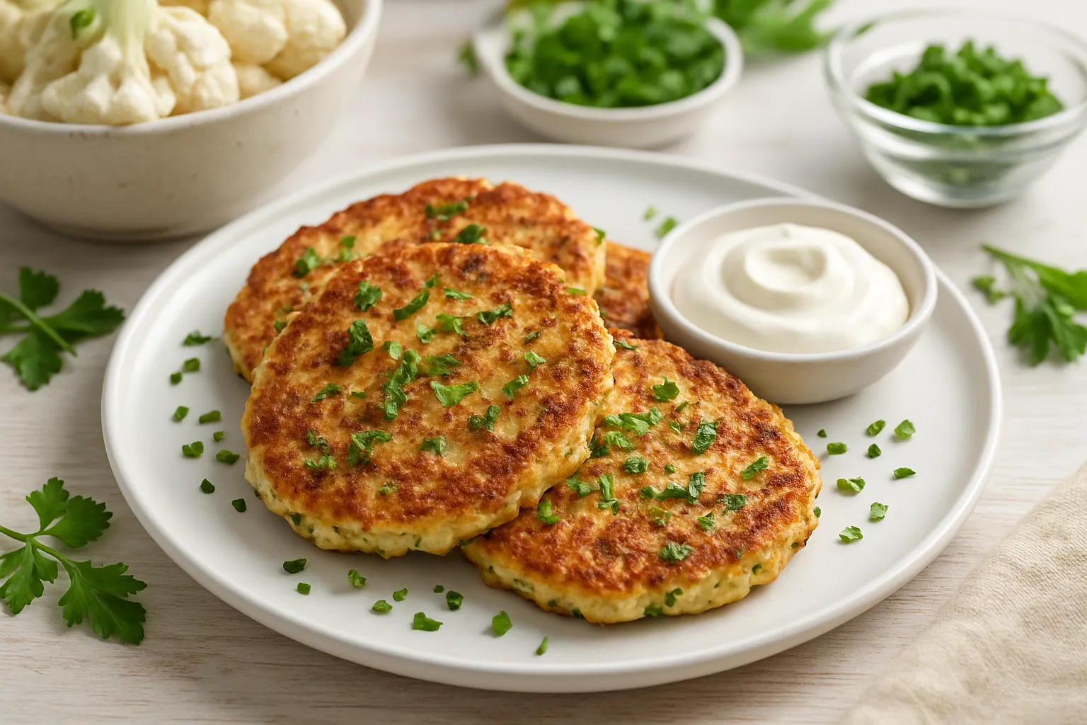 Cauliflower & Herb Breakfast Fritters