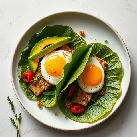 Nutritious Collard Wraps with Egg & Avocado